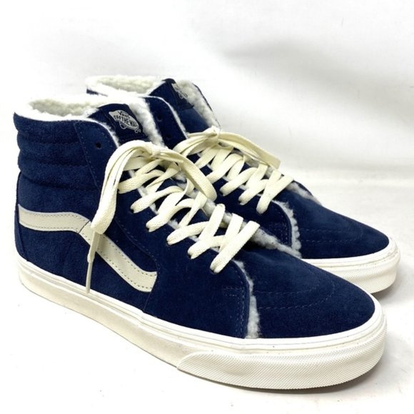 Vans Other - VANS Sk8-Hi Cozy Hug Skate Shoes Suede Faux Fur Navi Men’s Casual VN0005U9JDU